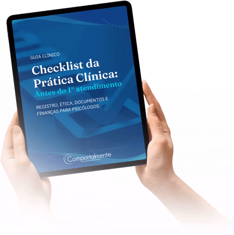 Checklist da Prática Clínica: Antes do 1º atendimento